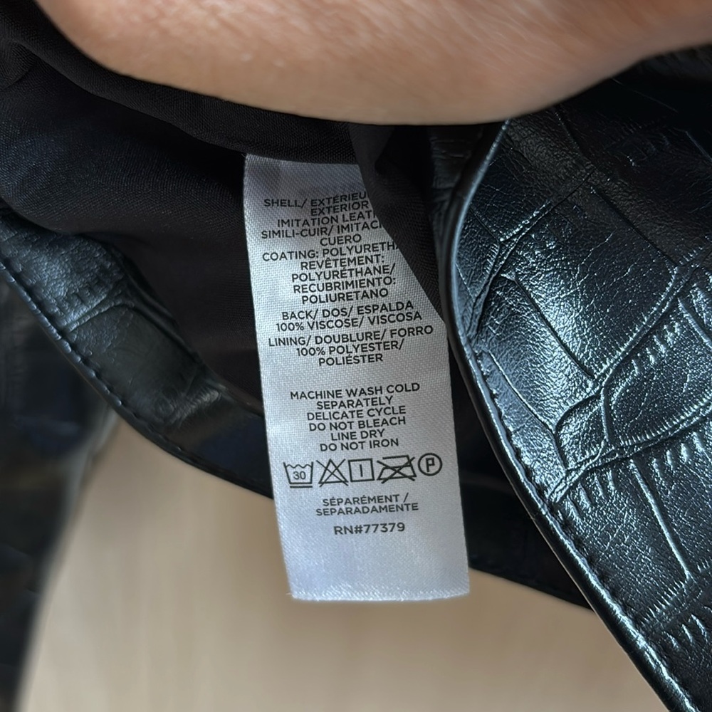 Ann Taylor Croc Faux Leather jacket petite - Picture 9 of 9